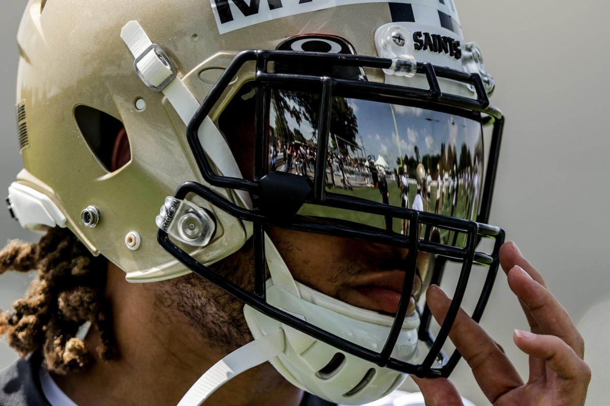 New Orleans Saints safety Tyrann Mathieu (32) during practice at the Saints Training Facility. Mandatory Credit: Stephen Lew-USA TODAY Sports